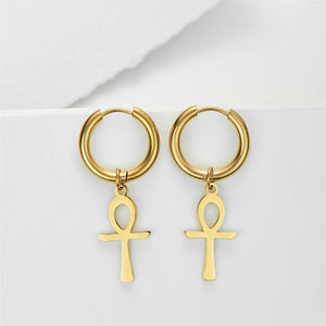 Ankh Cross Earrings – Life