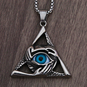 Eye Triangle Necklace – Luck