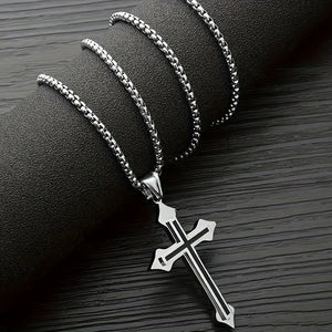 Modern Cross Necklace – Faith