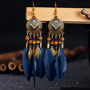 Feather Tassel Earrings – Native