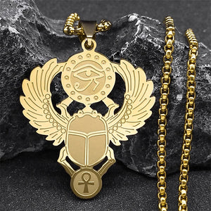 Egyptian Scarab Necklace –  Protection