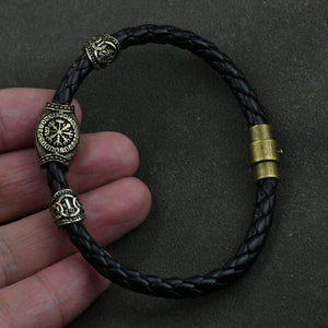 Viking Leather Bracelet – Bravery