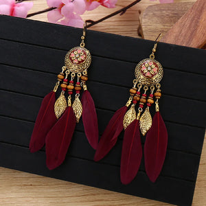 Feather Tassel Earrings – Native