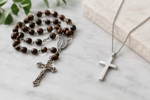 Rosary Necklace vs Cross Necklace Explained - My Ancient Relics