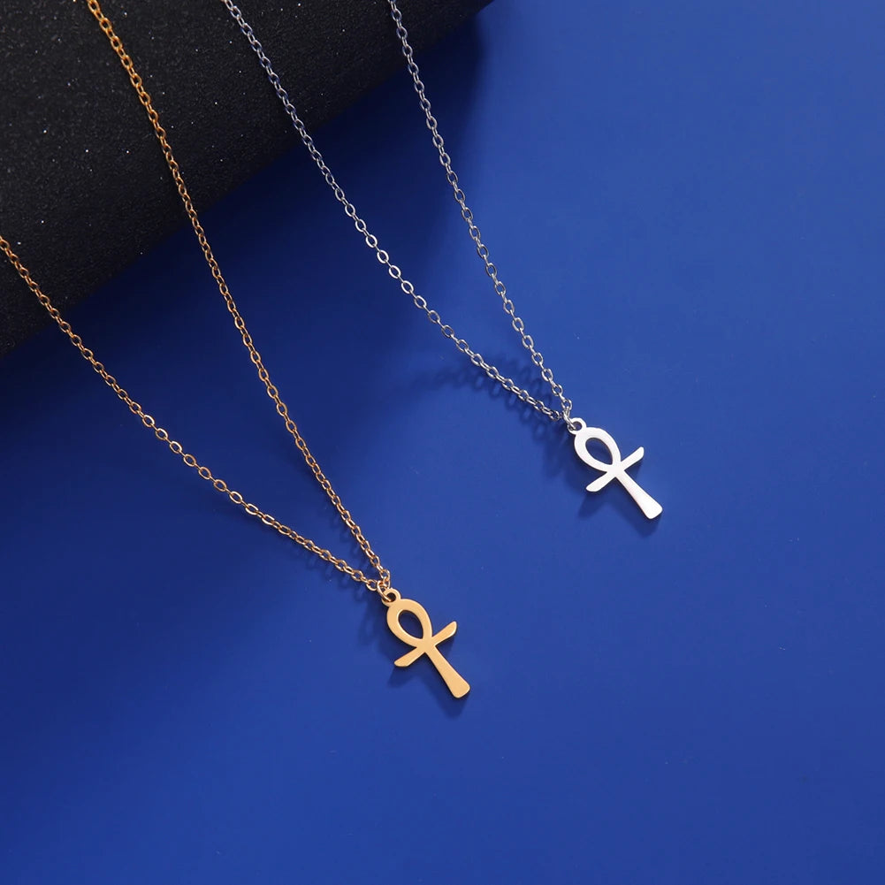 Ankh Cross Minimalist Necklace