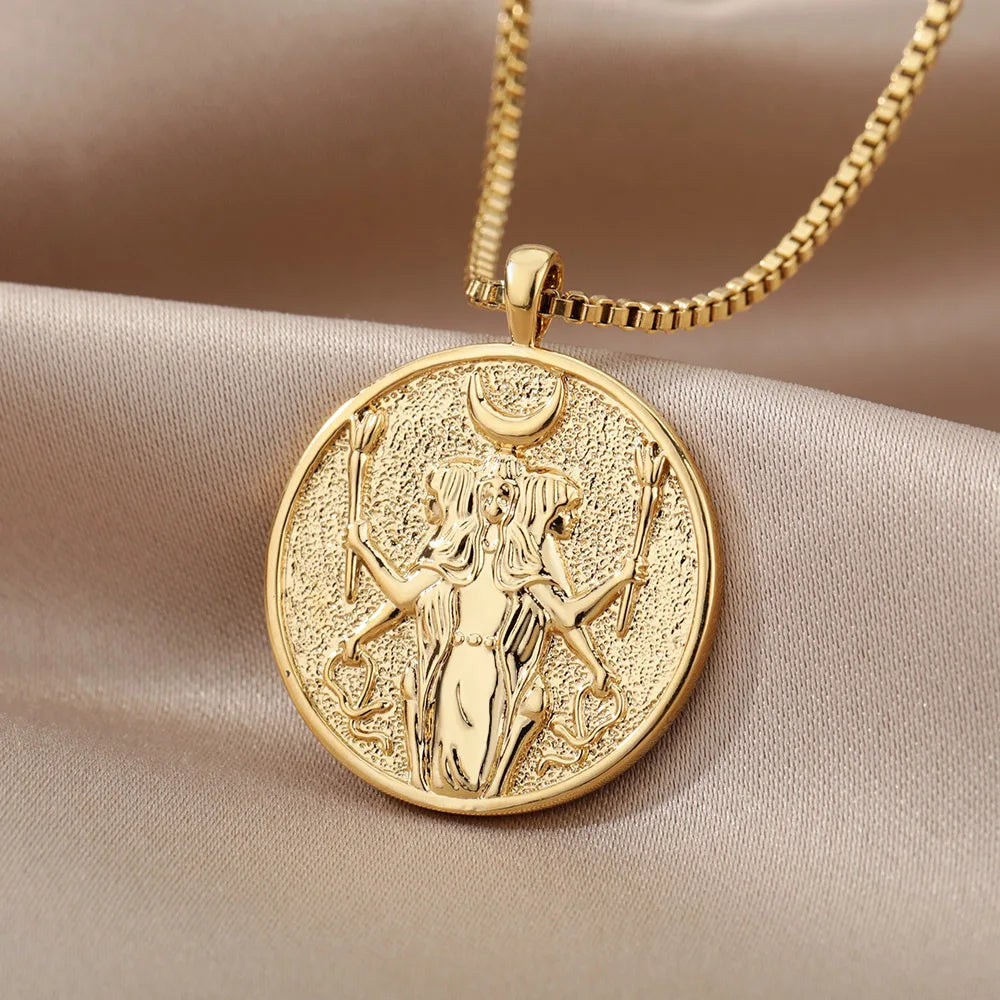 Greek Goddess Coin Medallion