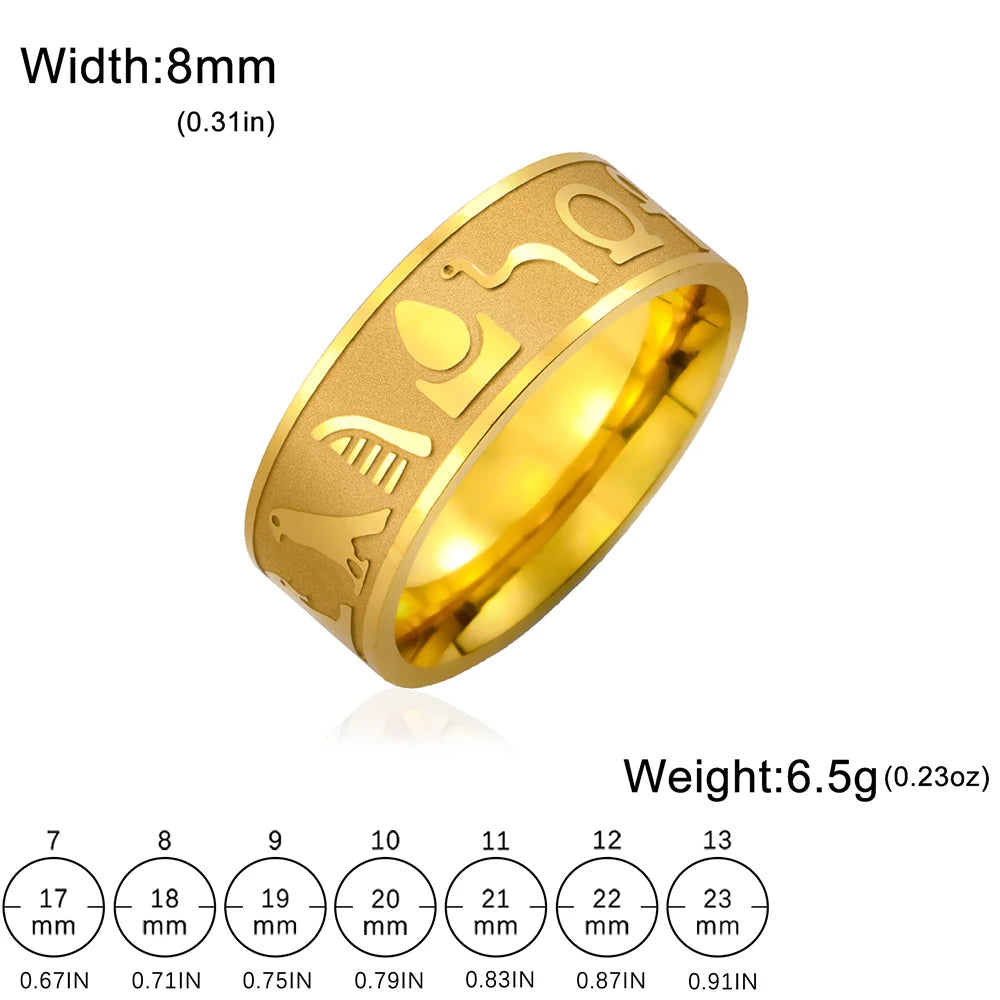 Egyptian hieroglyph Symbols Ring