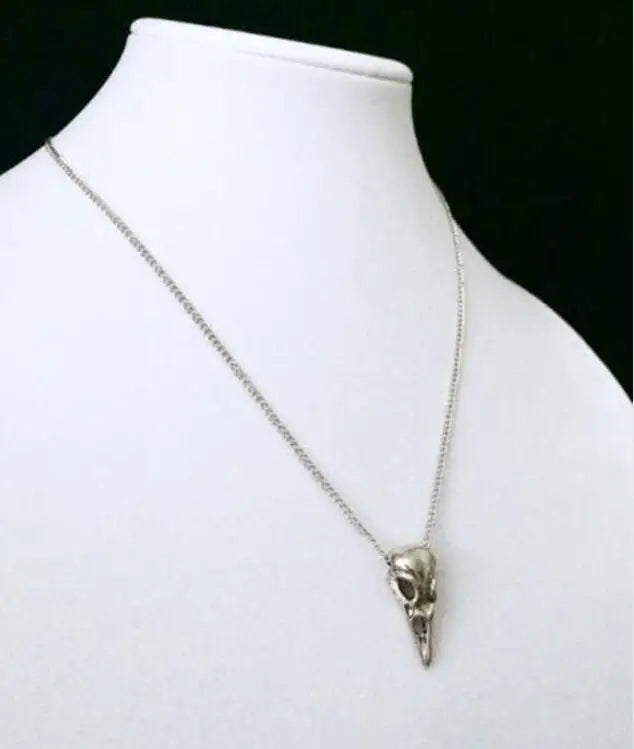 Raven Bird Skull Necklace