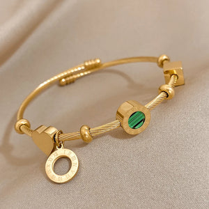 Malachite Roman Bracelet – Elegance