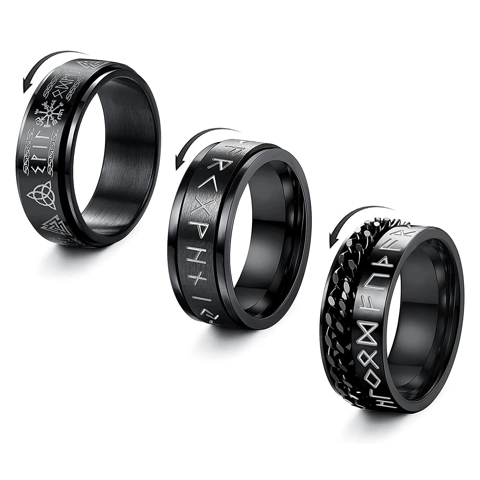 Fidget Norse Runes Rings