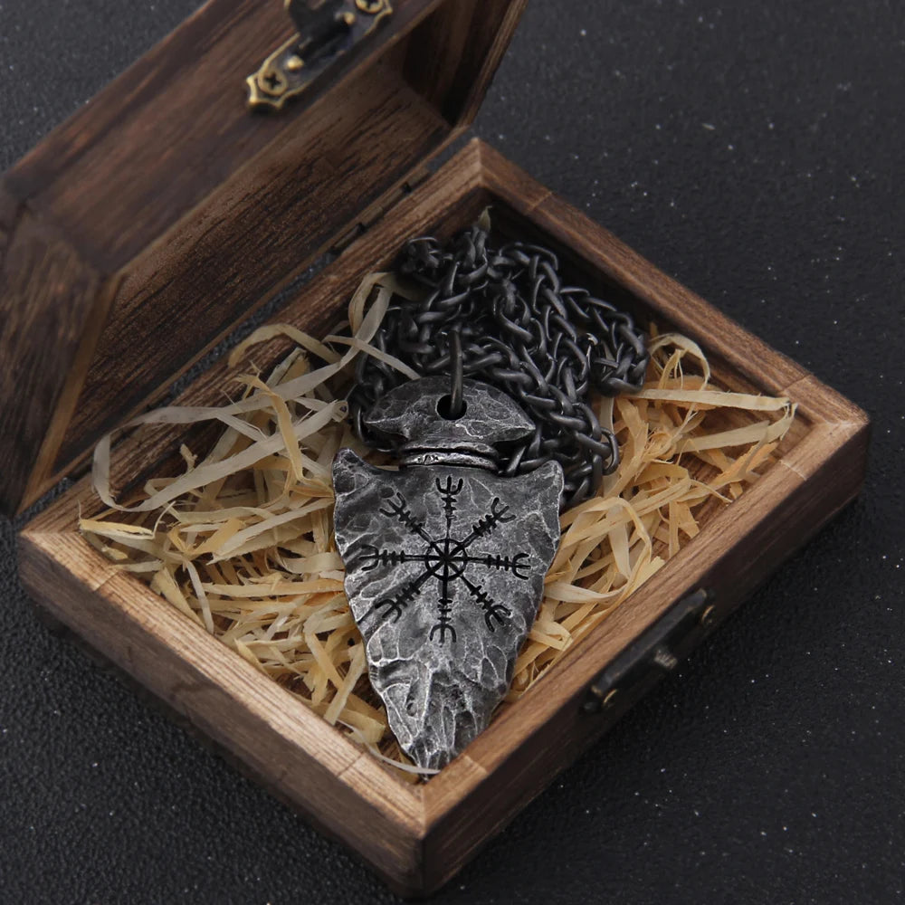 Vegvisir & Helm of Awe Necklace