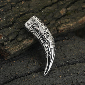 Viking Fenrir Wolf Tooth Pendant Necklace - Instinct