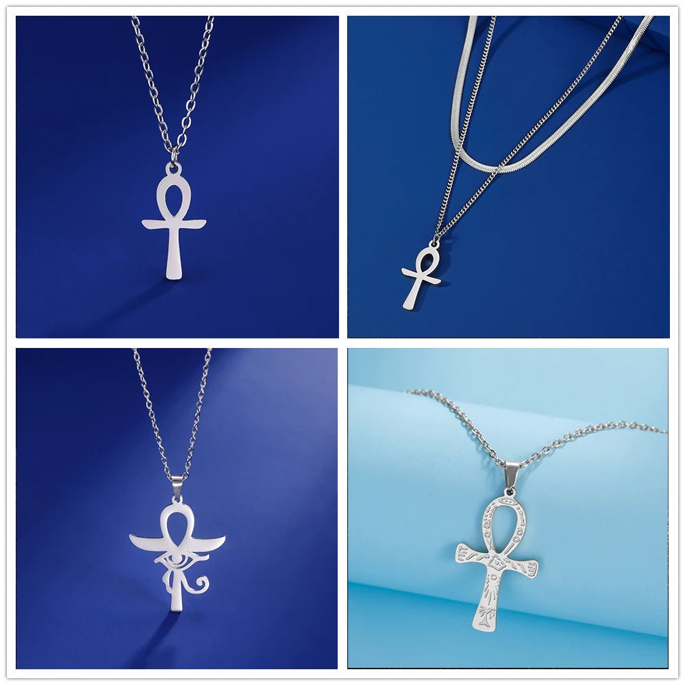 Ankh Cross Minimalist Necklace