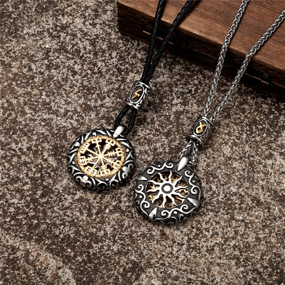 Norse Vegvisir Compass Necklace