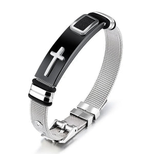 Cross Steel Bracelet – Blessed