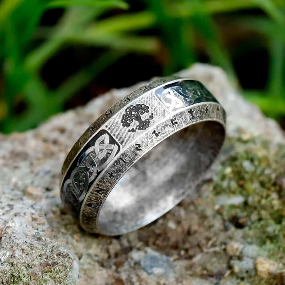 Viking Runes Tree of Life Rings