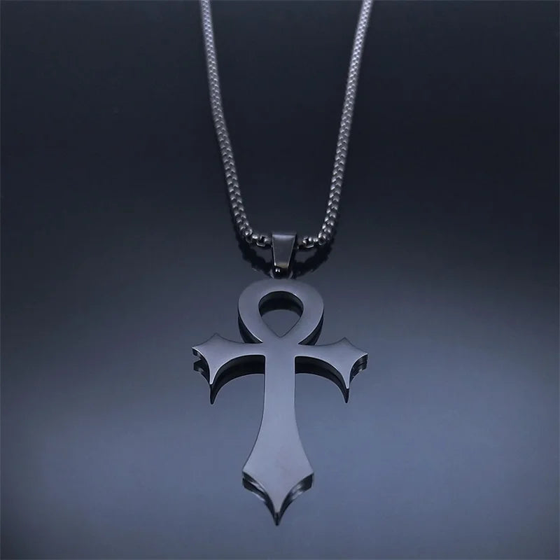 Goth Ankh Cross Necklace