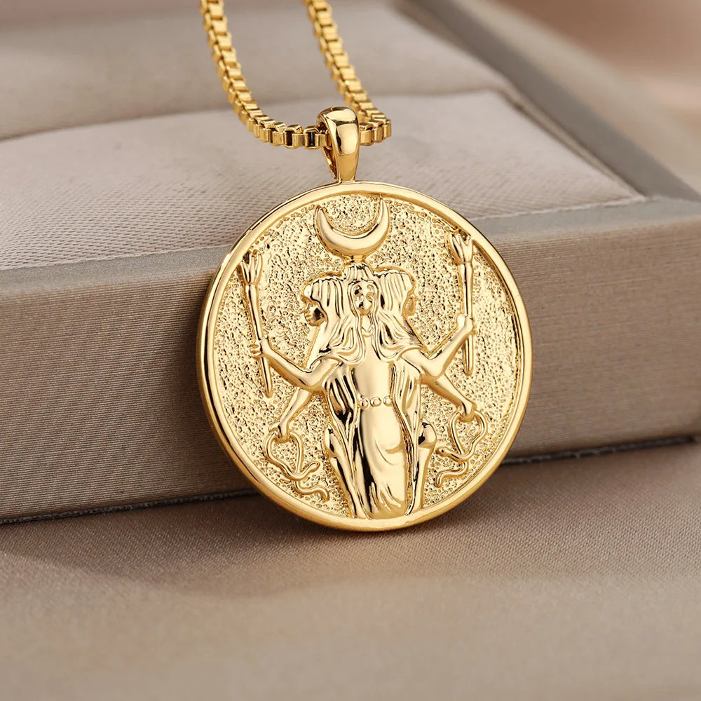 Greek Goddess Coin Medallion