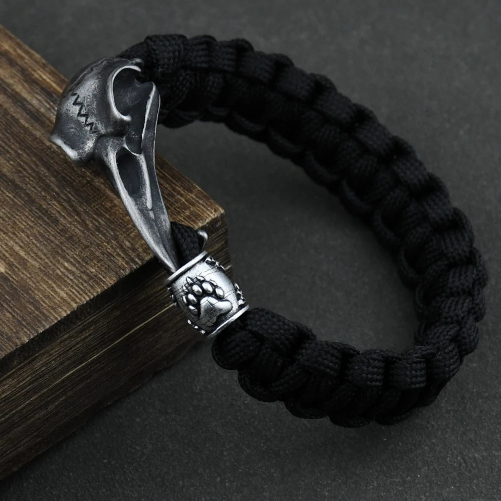 Raven Head Skull Bracelet