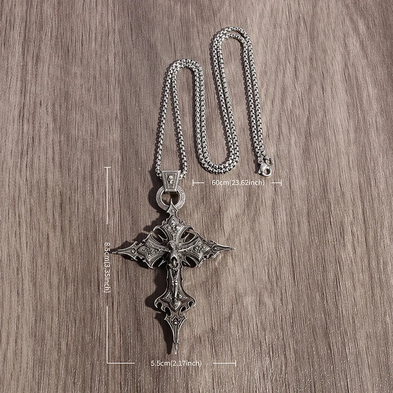 Gothic Cross Necklace - Jesus