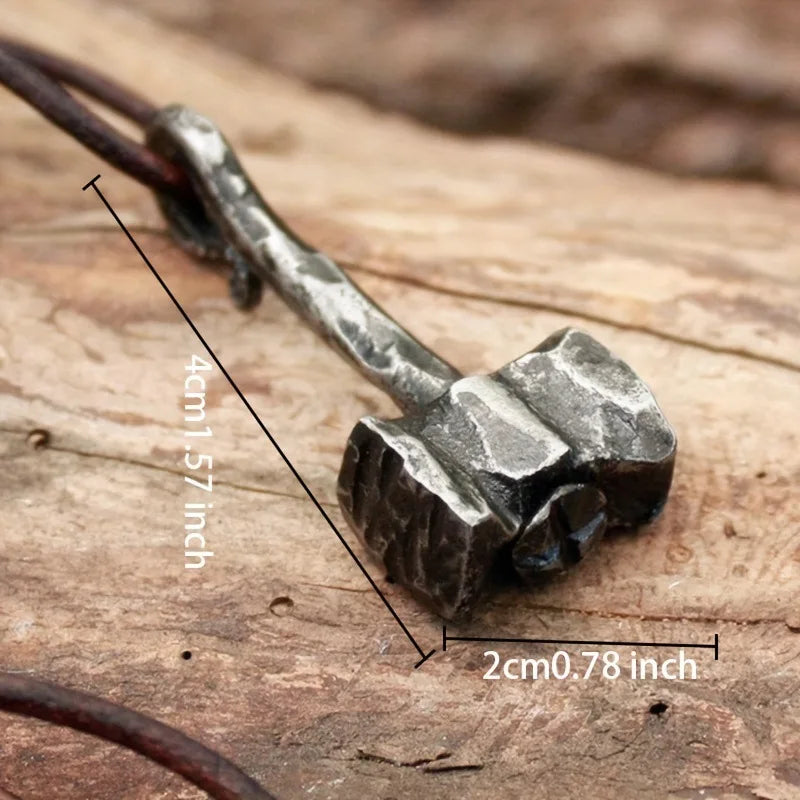 Vintage Hammer Pendant Necklace