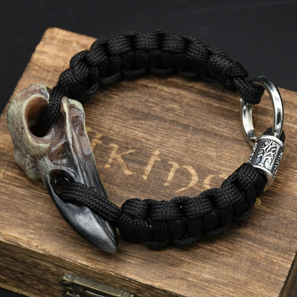 Raven Head Skull Bracelet