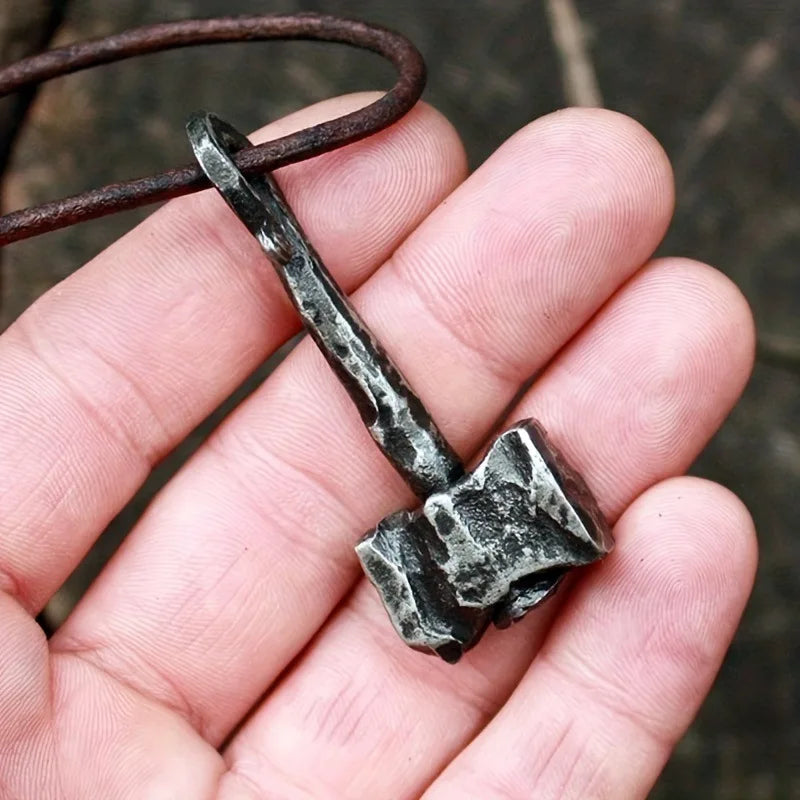 Vintage Hammer Pendant Necklace