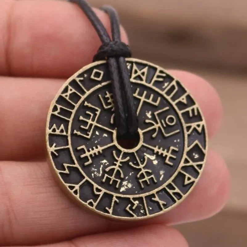 Vegvisir Runes Compass Necklace