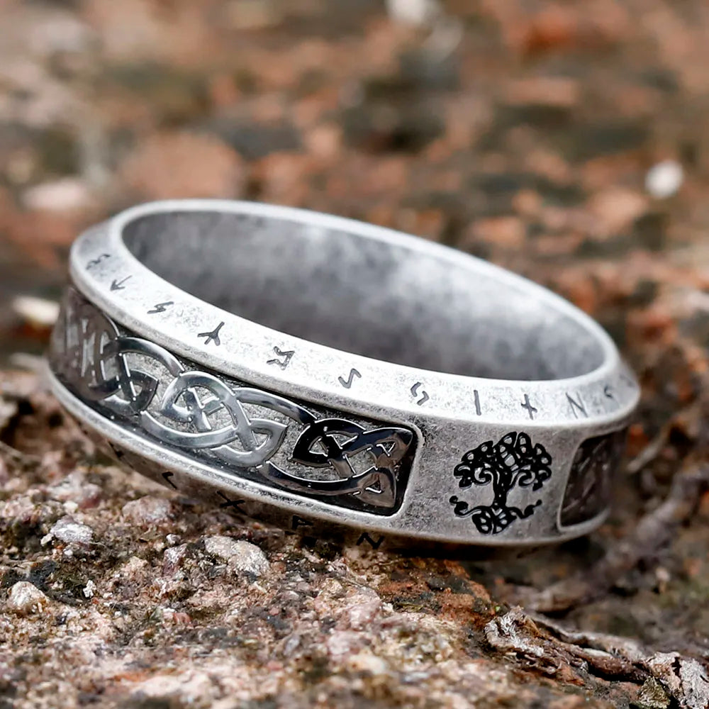 Viking Runes Tree of Life Rings