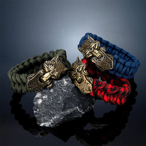 Viking Wolf Paracord Bracelet - Loyalty