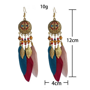 Feather Tassel Earrings – Native