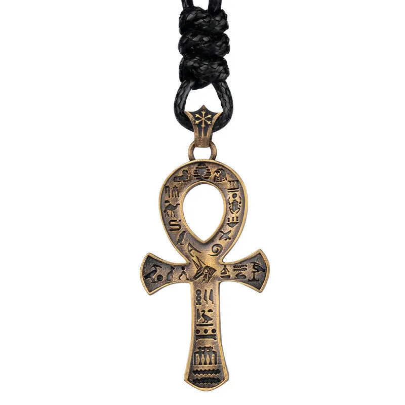 Ankh Cross Pharaoh Necklace