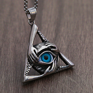 Eye Triangle Necklace – Luck