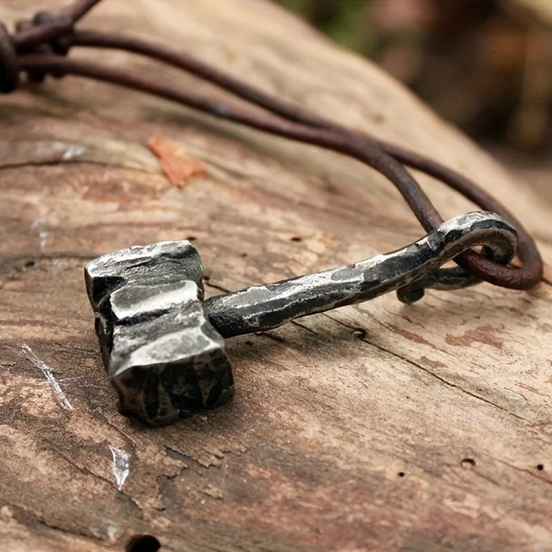 Vintage Hammer Pendant Necklace