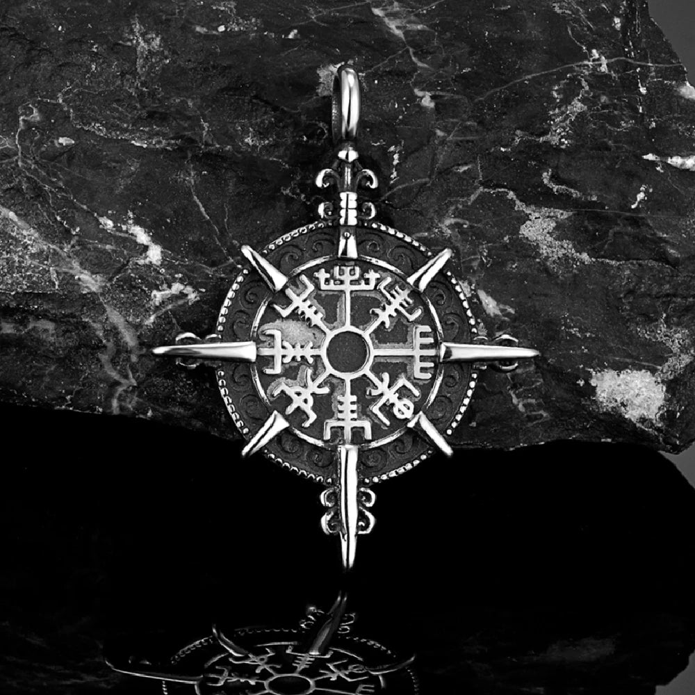 Vikings Compass Vegvisir Necklace