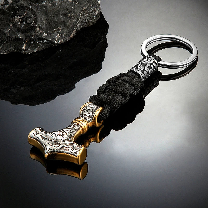 Thors Hammer Rope Keychain