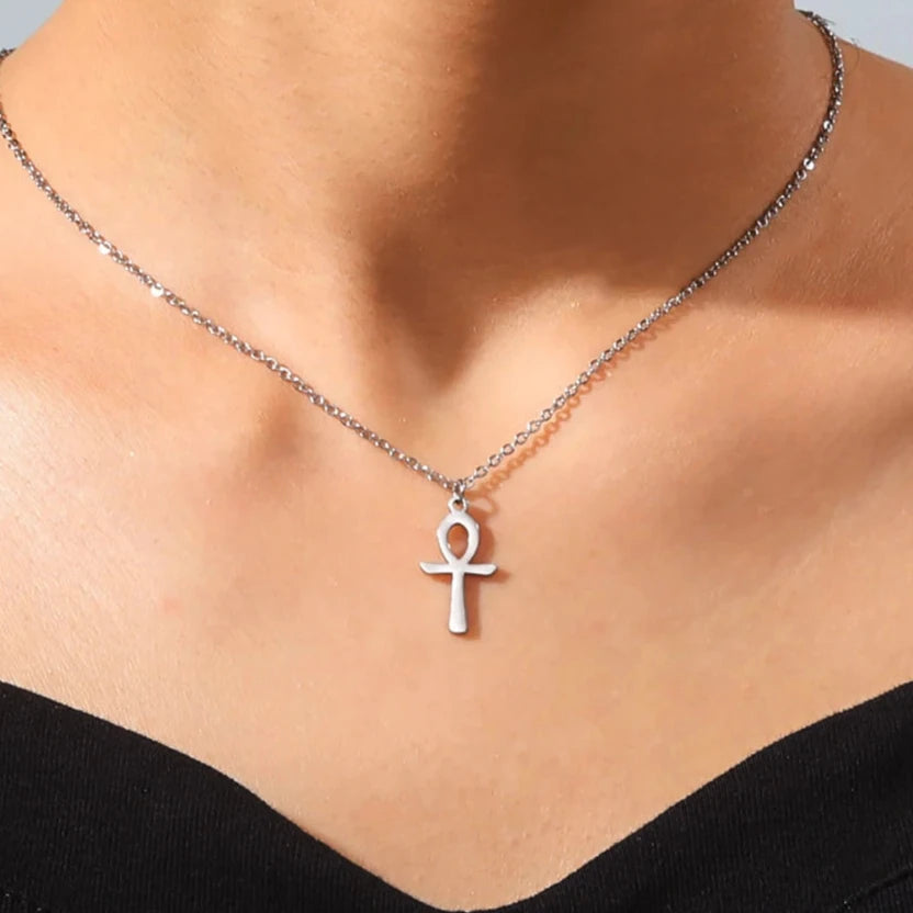 Ankh Cross Minimalist Necklace