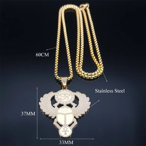 Egyptian Scarab Necklace –  Protection