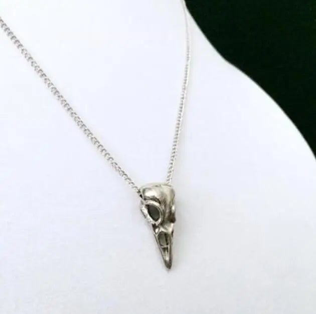 Raven Bird Skull Necklace