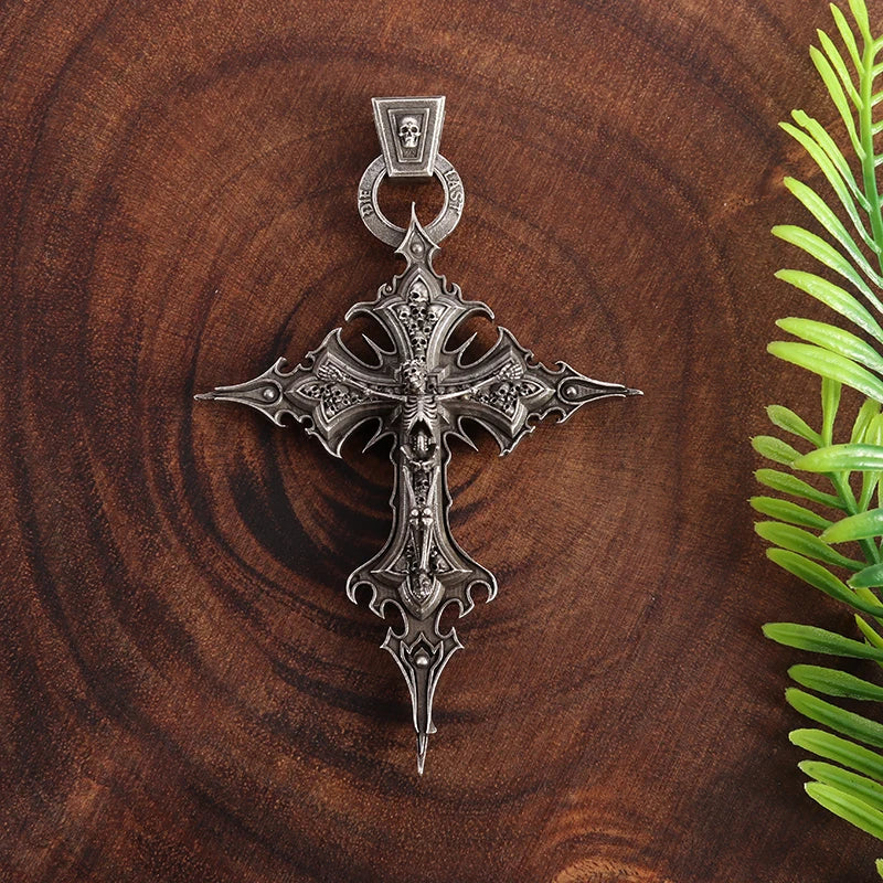 Gothic Cross Necklace - Jesus