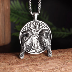 Raven & Tree of Life Necklace – Odin