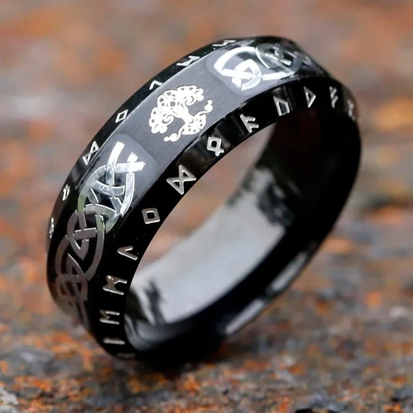 Viking Runes Tree of Life Rings