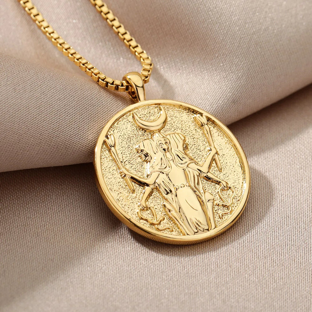 Greek Goddess Coin Medallion