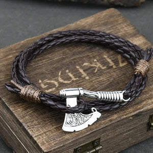 Axe Leather Bracelet – Bravery - My Ancient Relics