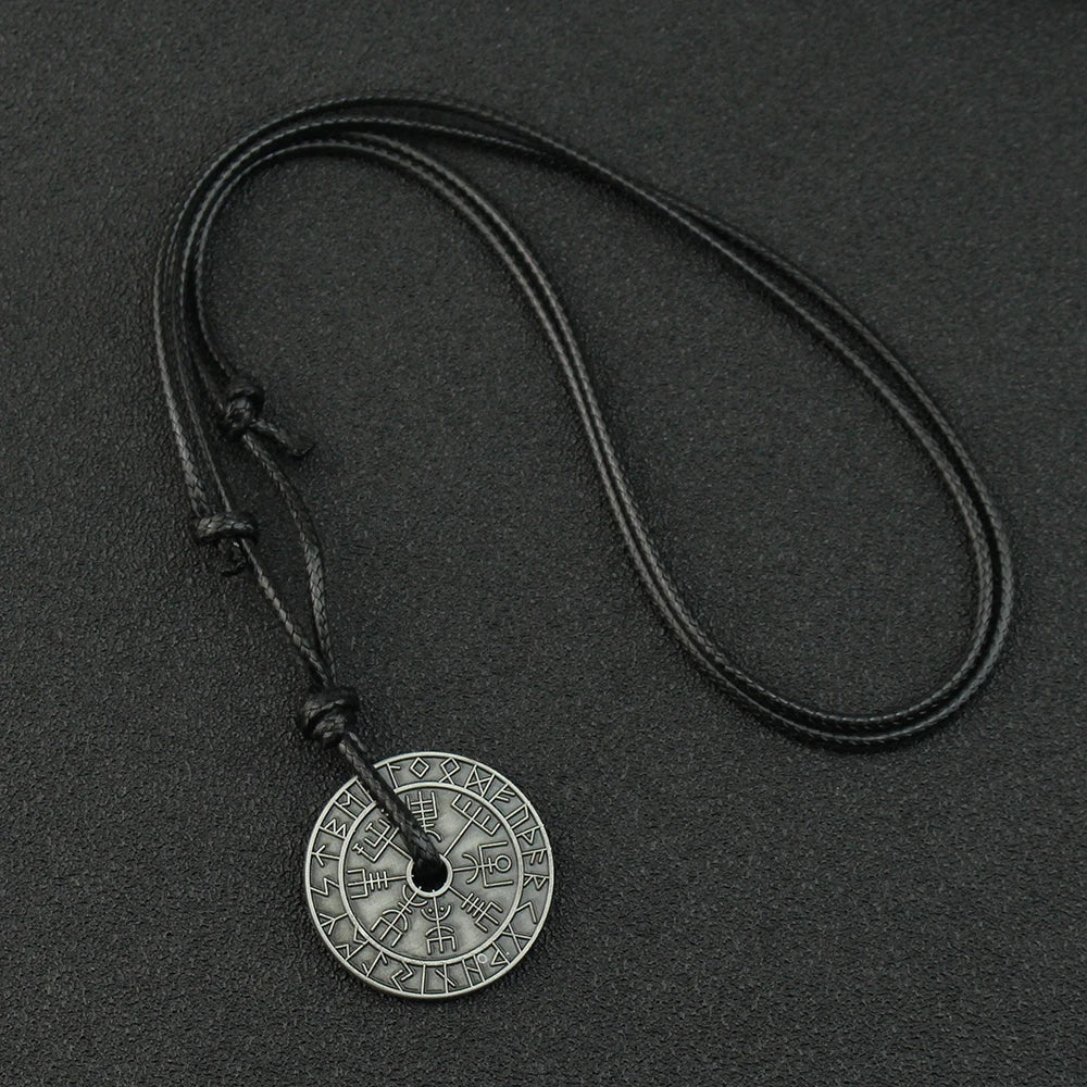 Vegvisir Runes Compass Necklace