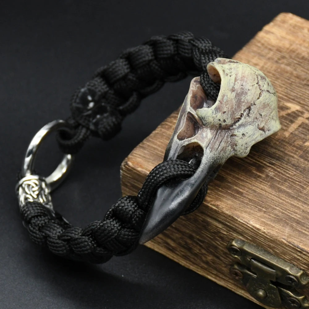 Raven Head Skull Bracelet