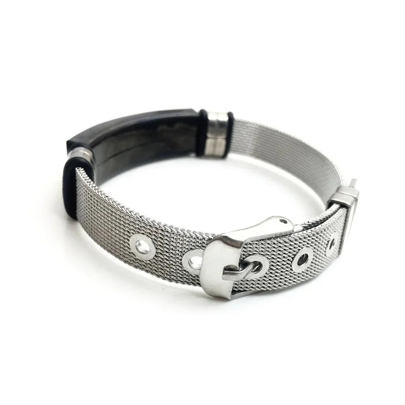 Cross Steel Belt Bracelet