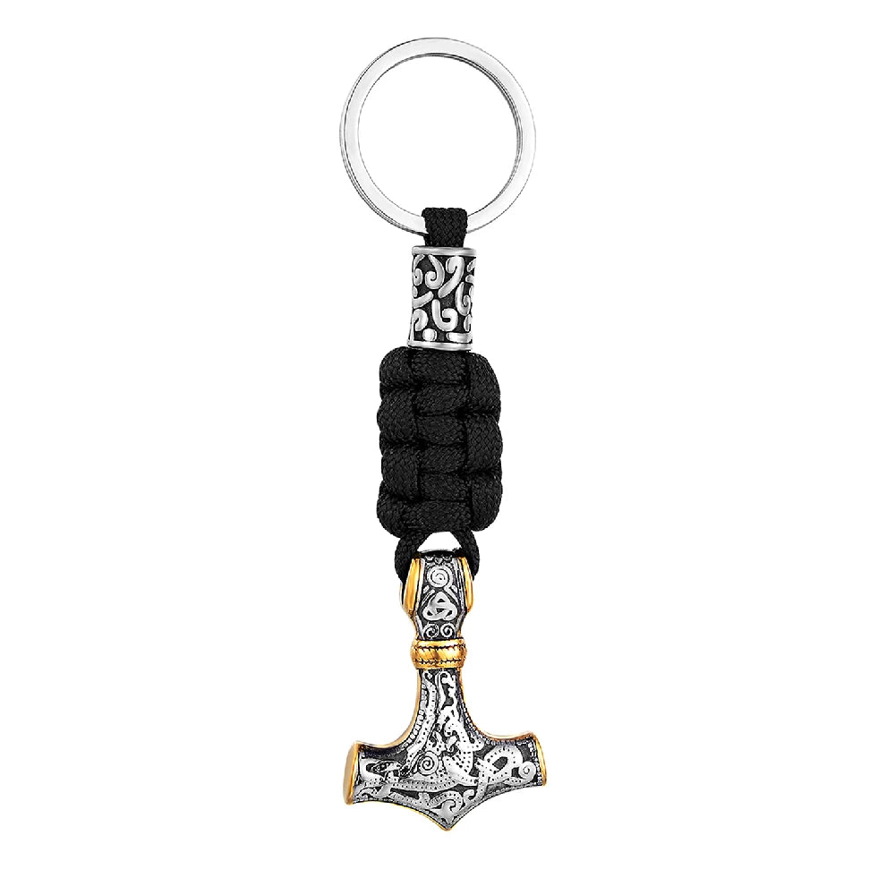 Thors Hammer Rope Keychain