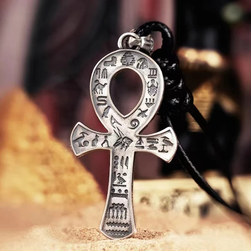 Ankh Cross Pharaoh Necklace