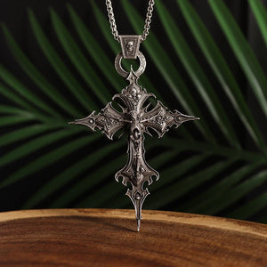 Gothic Cross Necklace - Jesus